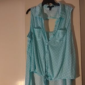 NWOT French Laundry whimsical sleeveless blouse